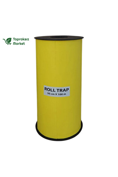 Topraksız Market Yapışkan Rulo Tuzak 30×100 m (Sarı) – Geniş Yüzeyli Profesyo...