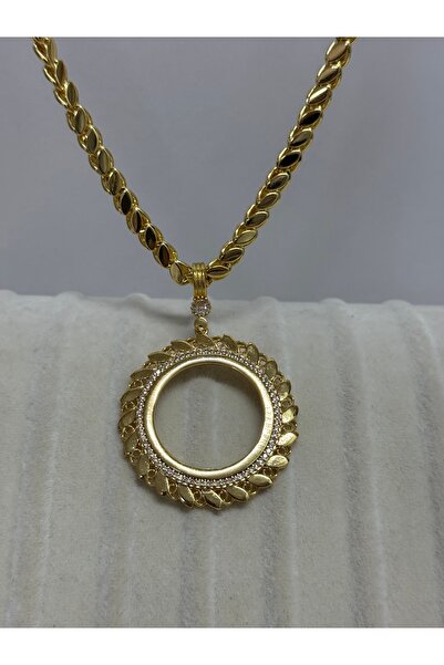STELL Dünya gözü pullu yuvralak Tam altın pullu arpa zincir