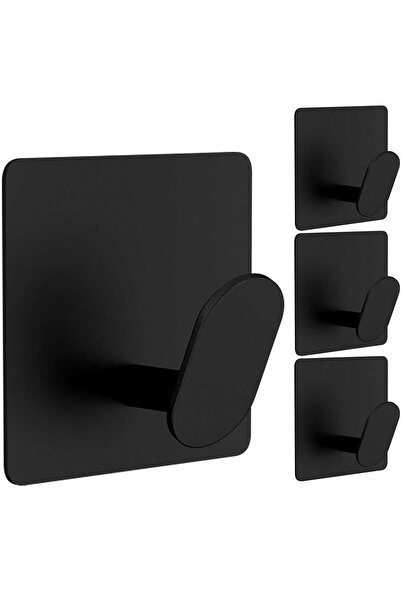 Elindor Set de 4 cârlige adezive din oțel inoxidabil, suportă până la 6,8 kg,...