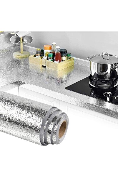 sonx Roll Silver Aluminum Foil Wallpaper, Self Adhesive, Waterproof Foil 2 Mt X 60 cm