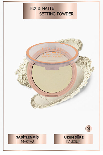 Lollis Fix & Matte Setting Powder 01 / Sabitleyici Toz Pudra 01