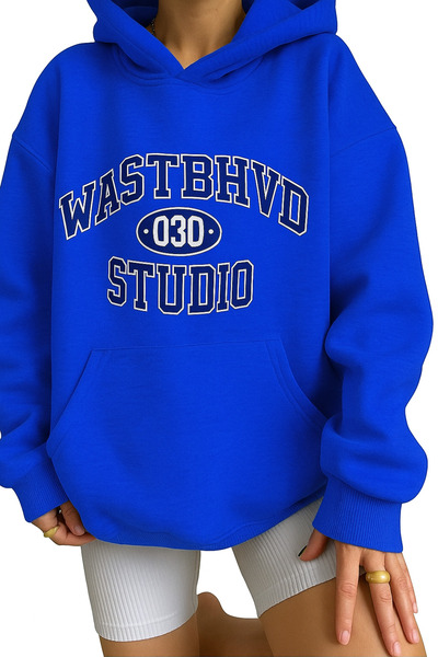 DM DOLCE MORE سترة رياضية مطبوعة للجنسين من القطن الممشط بثلاث خيوط