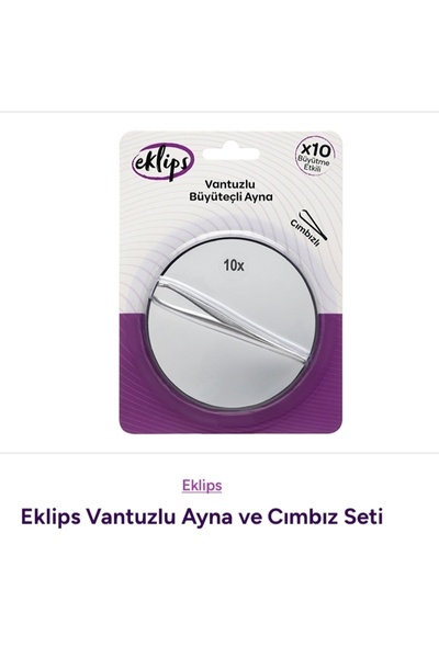 eklips Vantuzlu Ayna ve Cımbız Seti