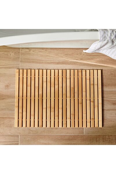 Generic Bamboo Bath Mat - 60x40 cm