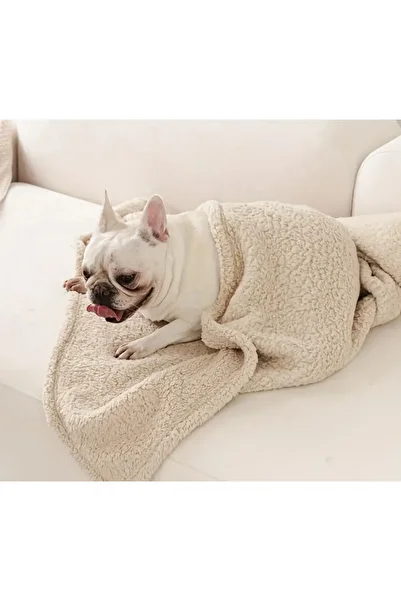 AKTURK HOME 1Pcs 80X100Cm Double Layer Plush Washable Blanket for Cats and Dogs Soft Cuddling