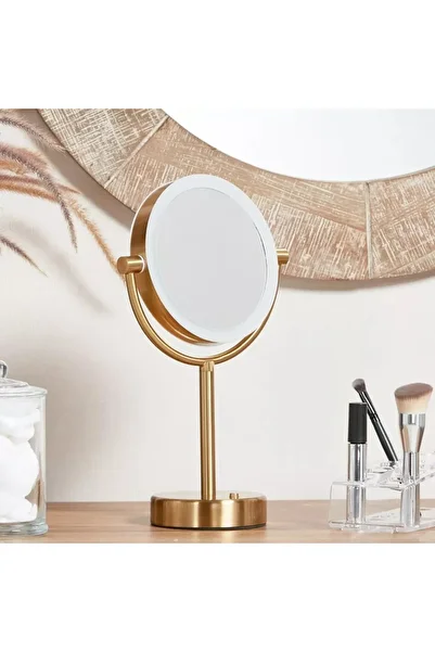 Home Centre LED Double Sided Table Mirror - 18 cm