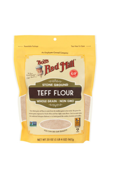 Bob's Red Mill دقيق التيف المطحون على الحجر، حبوب كاملة، خالي من الغلوتين، غير معدل وراثيًا 567 جم × 4