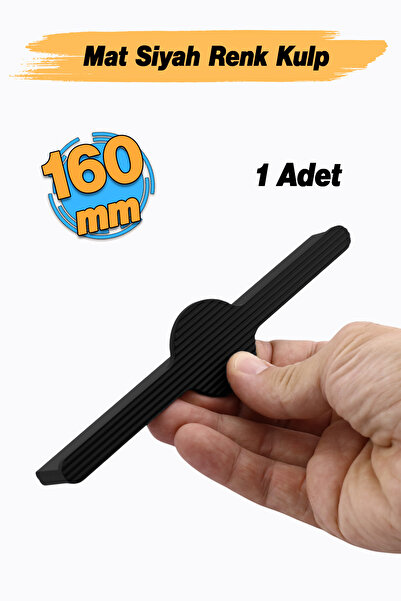 Badem10 Saral Смугастий матовий чорний металевий ручка 160 мм 16 см Меблі Ящи...