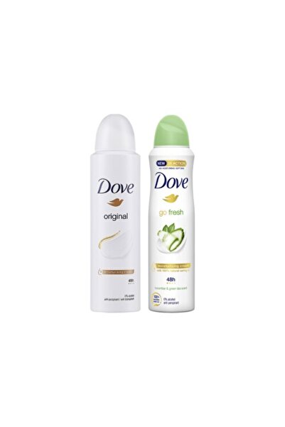 Dove Pachet deodorant spray Original 150ml + spray Fresh Touch 150ml