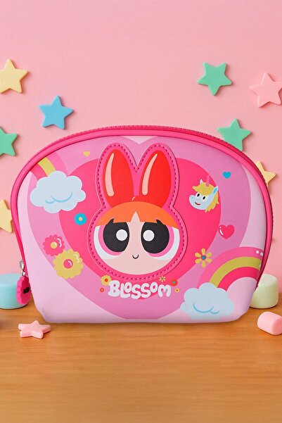 Miniso Powerpuff Girls Lisanslı Oval Kozmetik Çantası - Pembe
