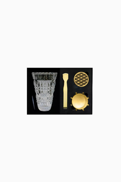 TOUCH OF OUD Crystal Oud Burner Set Kristal Buhurdan, Stand ve Maşa Seti