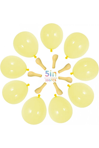 Beishida Set de 200 de baloane de petrecere, latex, galbene, 13 cm