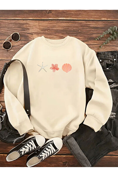 uyguntarz Unisex mikina oversize s potiskem lastur