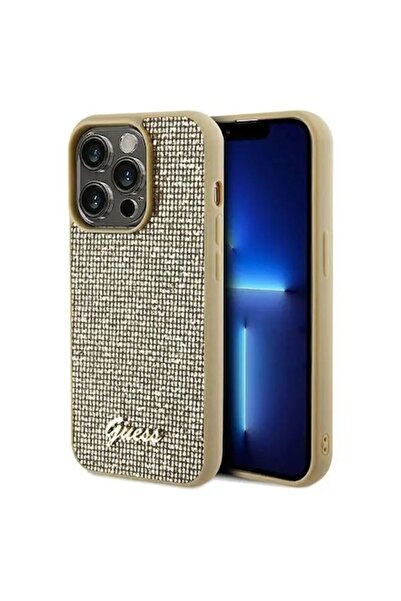 Guess Carcasă cu logo pentru iPhone 14 Pro Max, Guess, TPU, aurie