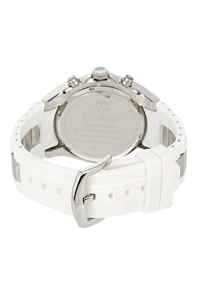 GENEVAL Men's Rubber Chronograph Watch GRC141WWW