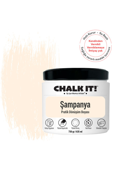 Işın Mumcu Artisan Chalk It Kendinden Vernikli Boya | Şampanya