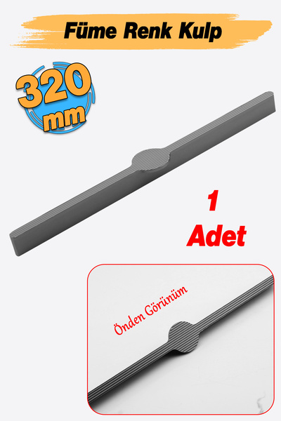 Badem10 Saral Prugasto Metalna ručka u dimljenoj boji 320 mm 32 cm Ručke za v...