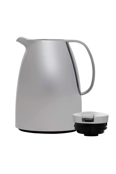 rexa ترمس، 1.5 لتر، وعاء داخلي زجاجي حراري، غلاف خارجي بلاستيكي - فضي