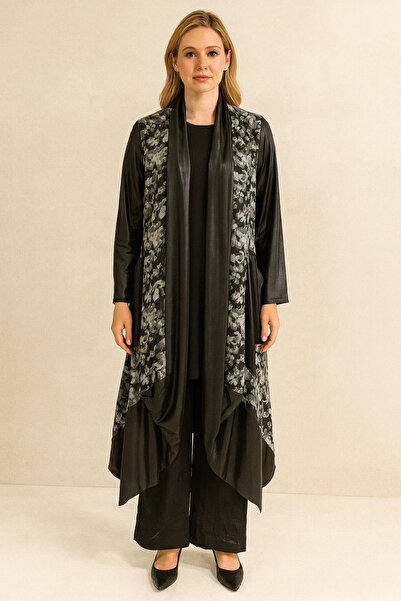 Gazella 43807 İÇ SANDY KUMAŞ DIŞ KOL KENAR CEPLERİ DERİ GÖRÜNÜMLÜ ÇİÇEKLİ VİS...