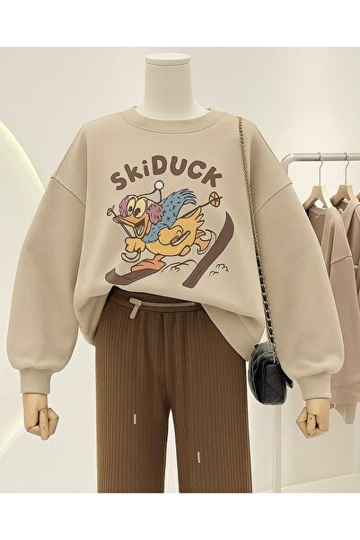 BENROMA 3 İPLİK PENYE SkiDUCK BASKILI UNİSEX SWEATSHIRT