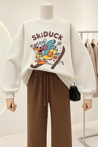 BENROMA 3 İPLİK PENYE SkiDUCK BASKILI UNİSEX SWEATSHIRT