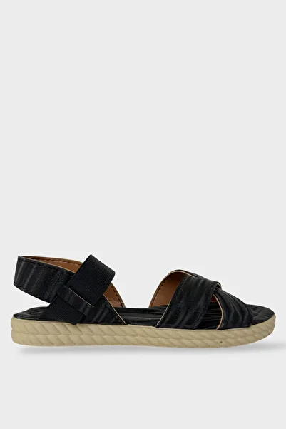 Liger Women's Velcro Cross Strap Sandals Black