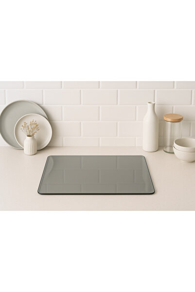 TEN DİJİTAL Glass Cutting Board 30X40 cm Tempered 4mm – Smoked