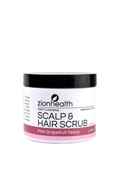 Zion Health مقشر فروة الرأس والشعر من زيون هيلث بخلاصة الجريب فروت الوردي، 11...