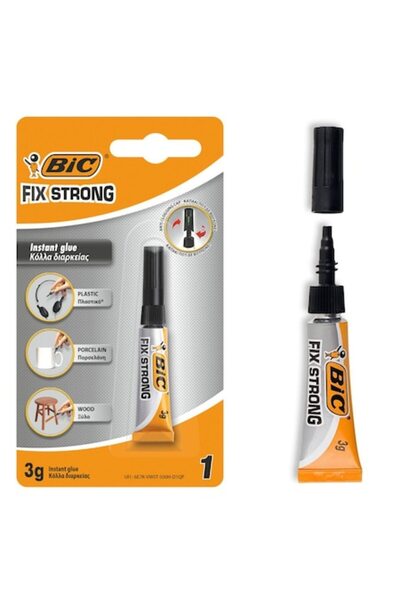 Bic Adeziv Instant Fix Strong, Capacitate 3g, Lemn, Plastic, Portelan