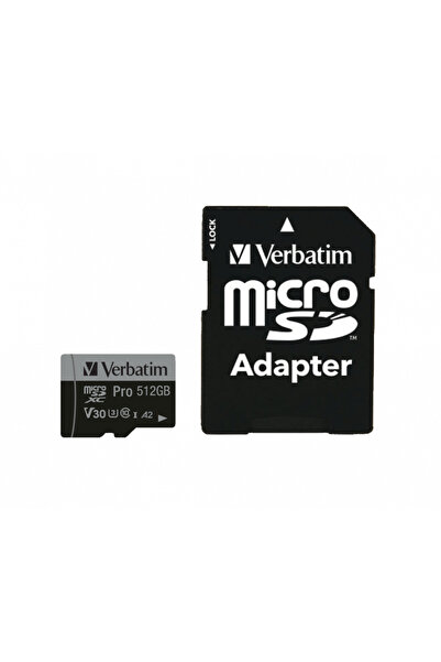 Verbatim Card de memorie Pro 47046, 512GB, Micro SDXC, U3, V30