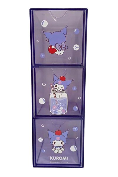 Miniso Sanrio Lisanslı 3 Katlı Çekmece Düzenleyici - Kuromi