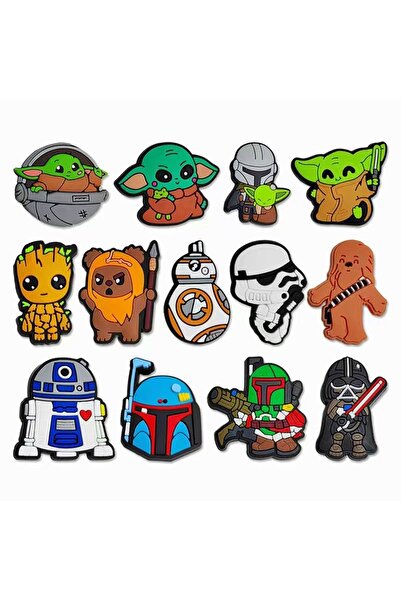 Choice 13 قطعة من 8 إلى 55 قطعة من زينة أحذية حرب النجوم الملونة المصنوعة من ...