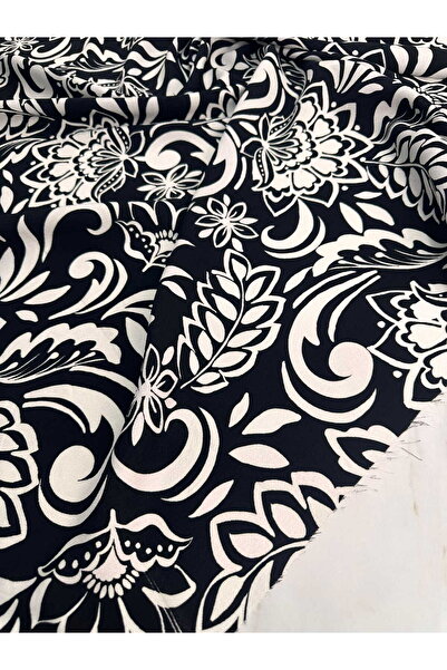 ipekkumaş قماش كريب ليكرا أسود اللون للفساتين والتنانير والقمصان والبناطيل ال...