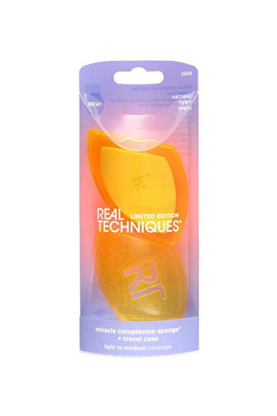 Real Techniques Miracle Complexion Sponge + Travel Case, 2 Count