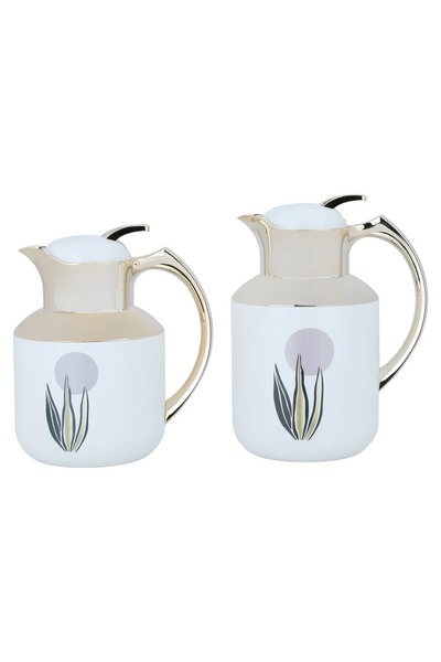 rexa Thermos Set, 1/0.5 Liter - Golden White