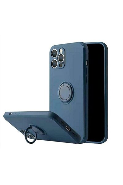 OEM Carcasă premium din silicon moale cu inel pentru iPhone 13 Mini