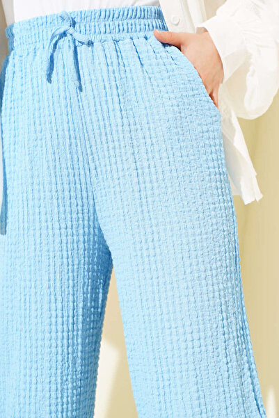 MODA Bubble Gofre Fabric Embossed Summer Trousers