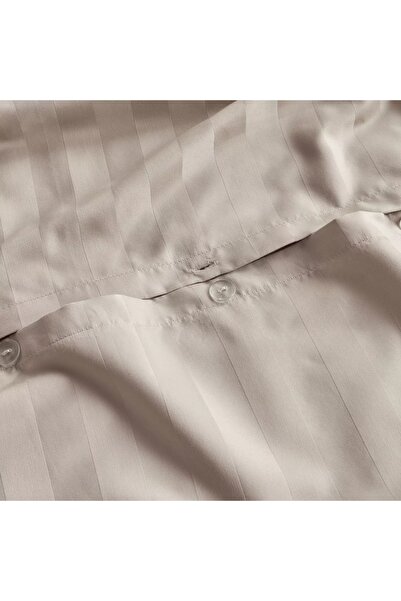 Generic Satin Stripe Pima Cotton Sateen 525 Thread Count 3-Piece Queen Duvet Cover Set - 200x200 cm