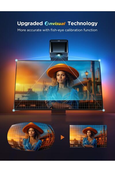 Govee TV Backlight 3 Lite with Fish-eye Correction Function Sync to 55-65 Inch TVs, 3.6m RGBICW Wi-F