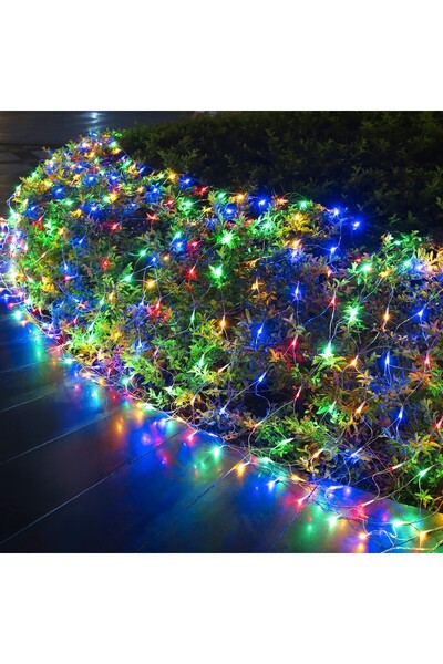 SDX Market Instalație de Crăciun, 2m x 2m, plasă, multicoloră, 160 LED-uri, p...