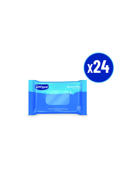Canped Vücut temizleme Havlusu Seyahat Paket 24 lü x 24 Adet