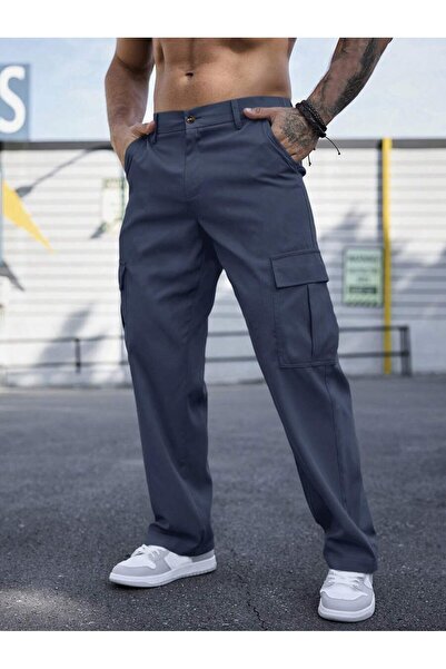 Wkm Denim Erkek Kargo Cepli Gabardin Regular Fit Pantolon