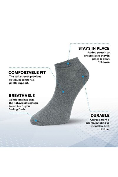 FORMO 6 Pack Women's Cotton High Quality Soft Breathable Durable Premium Boxed Booties Socks