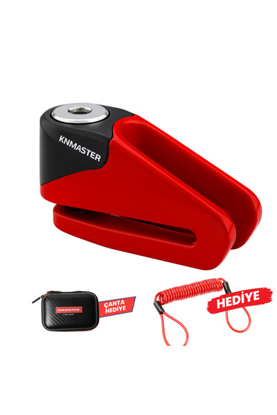 Knmaster DL410 Disk Kilidi | Motosiklet Kilidi | Hatırlatma Kablosu ve Taşıma Çantası HEDİYE