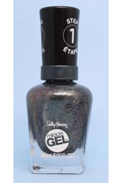 Sally Hansen جل ميراكل رقم 652 نيبلو-لا (أسود لامع) بدون ضوء الأشعة فوق البنفسجية