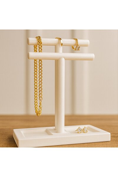 İKONİVE Dekoratif İkili Takı Standı | Kolye, Küpe ve Bileklik Organizeri