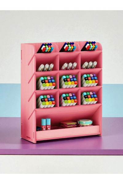 My Kids Room Pink Color Desktop Pen Holder Organizer-Office Organizer