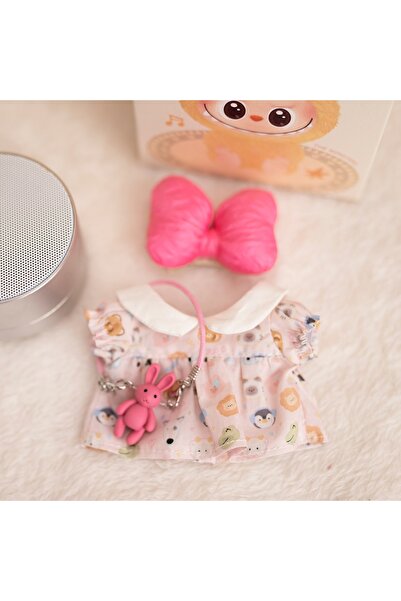 Choice مناسب لـ Labubu 9 مقاس 17 سم معطف طفل Labubu مقاس 17 سم بذلة منقوش علي...