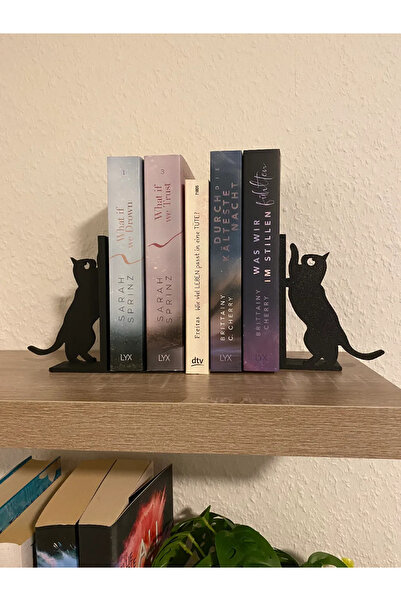 SORA DESIGN Διακοσμητική θήκη βιβλίων με σχέδιο γάτας – Οργανωτής βιβλιοθήκης...