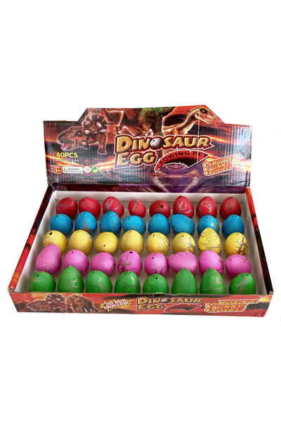 CT-TOYS Dev Boy 40 Adet Suda Büyüyüp Çatlayan Dinazor Yumurtası